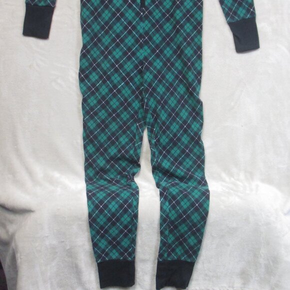 Victoria’s Secret Thermal Long One Piece Green Plaid Pajamas Size Small - Picture 5 of 10